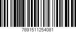 Código de barras (EAN, GTIN, SKU, ISBN): '7891511254081'