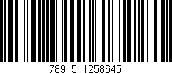 Código de barras (EAN, GTIN, SKU, ISBN): '7891511258645'