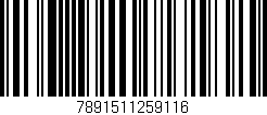 Código de barras (EAN, GTIN, SKU, ISBN): '7891511259116'