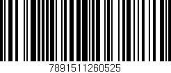 Código de barras (EAN, GTIN, SKU, ISBN): '7891511260525'