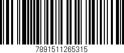 Código de barras (EAN, GTIN, SKU, ISBN): '7891511265315'