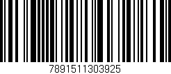 Código de barras (EAN, GTIN, SKU, ISBN): '7891511303925'