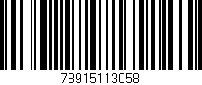 Código de barras (EAN, GTIN, SKU, ISBN): '78915113058'