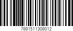 Código de barras (EAN, GTIN, SKU, ISBN): '7891511308012'