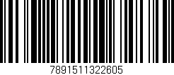 Código de barras (EAN, GTIN, SKU, ISBN): '7891511322605'