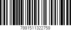 Código de barras (EAN, GTIN, SKU, ISBN): '7891511322759'