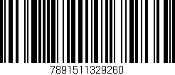 Código de barras (EAN, GTIN, SKU, ISBN): '7891511329260'