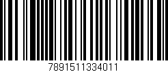 Código de barras (EAN, GTIN, SKU, ISBN): '7891511334011'