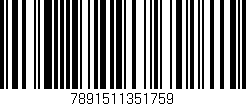 Código de barras (EAN, GTIN, SKU, ISBN): '7891511351759'