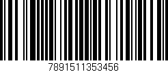 Código de barras (EAN, GTIN, SKU, ISBN): '7891511353456'
