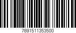 Código de barras (EAN, GTIN, SKU, ISBN): '7891511353500'