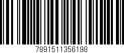 Código de barras (EAN, GTIN, SKU, ISBN): '7891511356198'