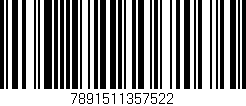 Código de barras (EAN, GTIN, SKU, ISBN): '7891511357522'