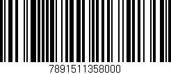 Código de barras (EAN, GTIN, SKU, ISBN): '7891511358000'