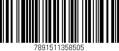 Código de barras (EAN, GTIN, SKU, ISBN): '7891511358505'