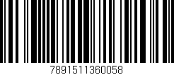 Código de barras (EAN, GTIN, SKU, ISBN): '7891511360058'