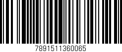 Código de barras (EAN, GTIN, SKU, ISBN): '7891511360065'