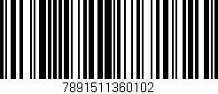 Código de barras (EAN, GTIN, SKU, ISBN): '7891511360102'