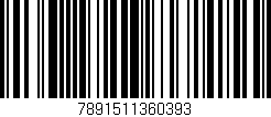 Código de barras (EAN, GTIN, SKU, ISBN): '7891511360393'