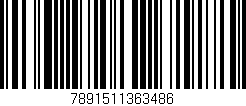 Código de barras (EAN, GTIN, SKU, ISBN): '7891511363486'