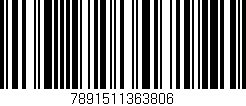 Código de barras (EAN, GTIN, SKU, ISBN): '7891511363806'