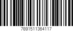 Código de barras (EAN, GTIN, SKU, ISBN): '7891511364117'