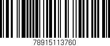 Código de barras (EAN, GTIN, SKU, ISBN): '78915113760'