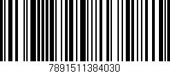 Código de barras (EAN, GTIN, SKU, ISBN): '7891511384030'