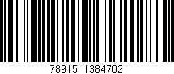 Código de barras (EAN, GTIN, SKU, ISBN): '7891511384702'