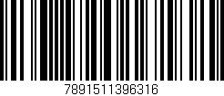 Código de barras (EAN, GTIN, SKU, ISBN): '7891511396316'