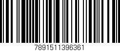 Código de barras (EAN, GTIN, SKU, ISBN): '7891511396361'