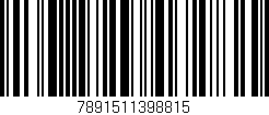 Código de barras (EAN, GTIN, SKU, ISBN): '7891511398815'