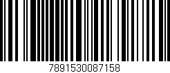 Código de barras (EAN, GTIN, SKU, ISBN): '7891530087158'