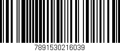 Código de barras (EAN, GTIN, SKU, ISBN): '7891530216039'