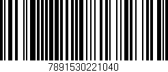 Código de barras (EAN, GTIN, SKU, ISBN): '7891530221040'