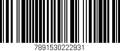Código de barras (EAN, GTIN, SKU, ISBN): '7891530222931'