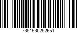 Código de barras (EAN, GTIN, SKU, ISBN): '7891530292651'