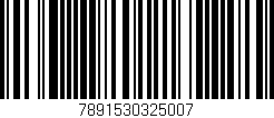 Código de barras (EAN, GTIN, SKU, ISBN): '7891530325007'