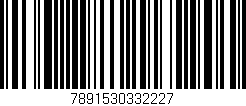 Código de barras (EAN, GTIN, SKU, ISBN): '7891530332227'