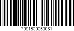 Código de barras (EAN, GTIN, SKU, ISBN): '7891530363061'