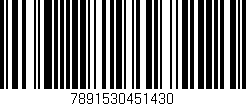 Código de barras (EAN, GTIN, SKU, ISBN): '7891530451430'