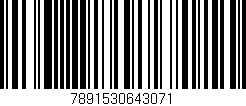 Código de barras (EAN, GTIN, SKU, ISBN): '7891530643071'