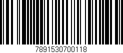 Código de barras (EAN, GTIN, SKU, ISBN): '7891530700118'