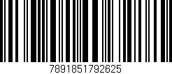 Código de barras (EAN, GTIN, SKU, ISBN): '7891851792625'