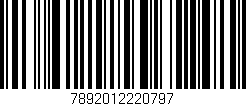 Código de barras (EAN, GTIN, SKU, ISBN): '7892012220797'