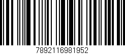 Código de barras (EAN, GTIN, SKU, ISBN): '7892116981952'