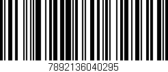 Código de barras (EAN, GTIN, SKU, ISBN): '7892136040295'