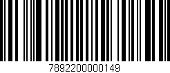 Código de barras (EAN, GTIN, SKU, ISBN): '7892200000149'