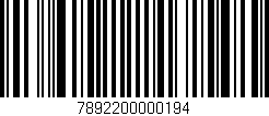 Código de barras (EAN, GTIN, SKU, ISBN): '7892200000194'