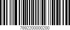 Código de barras (EAN, GTIN, SKU, ISBN): '7892200000200'